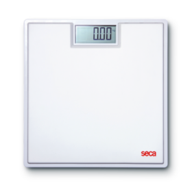 Seca 803 Digital flat scale with high-quality two-component rubber surface, white