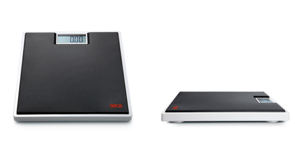 Seca 803 Digital flat scale with high-quality two-component rubber surface, white